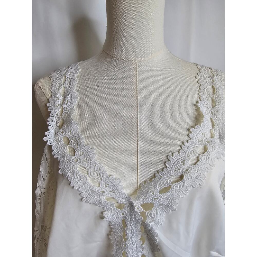 Shein Curve 1X Crochet Lace‎ Romantic Coquette Boho Top - Picture 2 of 8